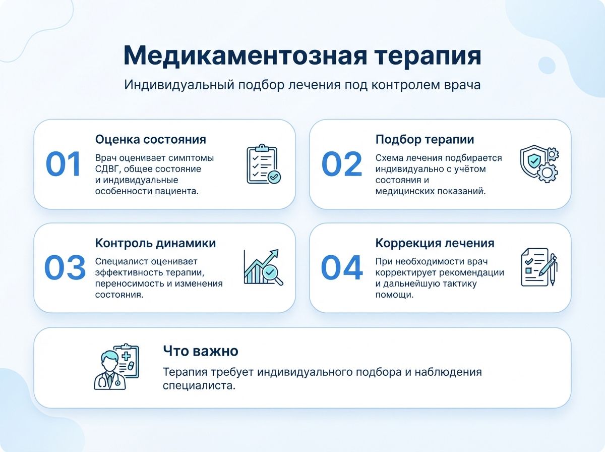 Лечение СДВГ в Аксае у детей и взрослыхинфографика